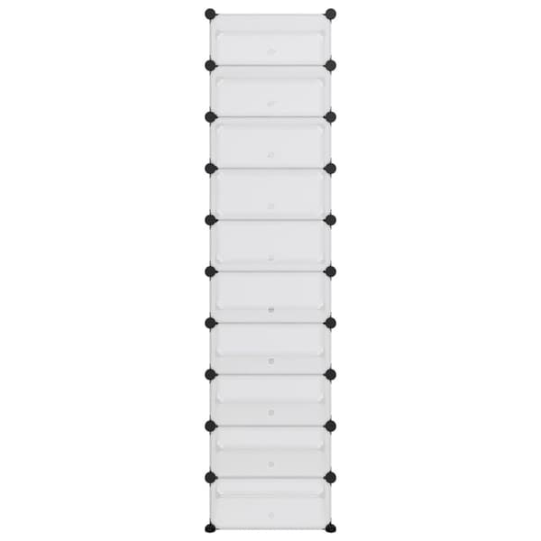 vidaXL Skohylla transparent 44x32x174 cm PP - Skoställ & skohyllor