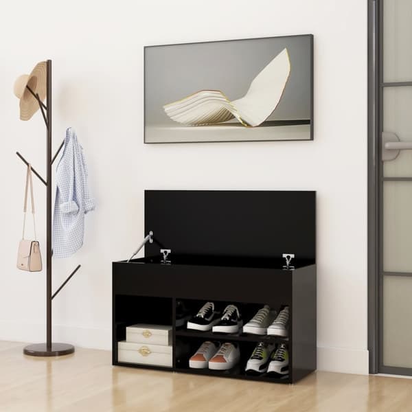 vidaXL skoreol 80x30x45 cm spånplade sort -  Skoopbevaring