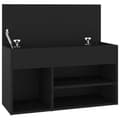 Miniatyrbillede 8 af 9: vidaXL skoreol 80x30x45 cm spånplade sort -  Skoopbevaring