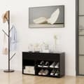 Miniatyrbillede 2 af 9: vidaXL skoreol 80x30x45 cm spånplade sort -  Skoopbevaring