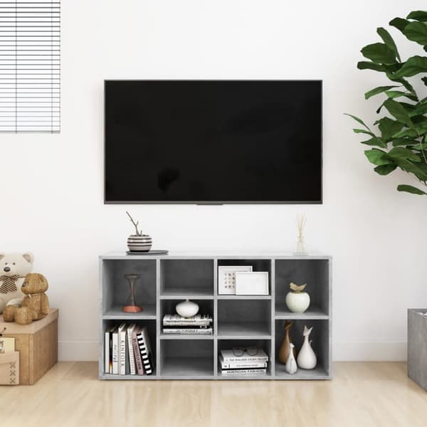 vidaXL skobænk 103x30x54,5 cm konstrueret træ betongrå -  Skoopbevaring