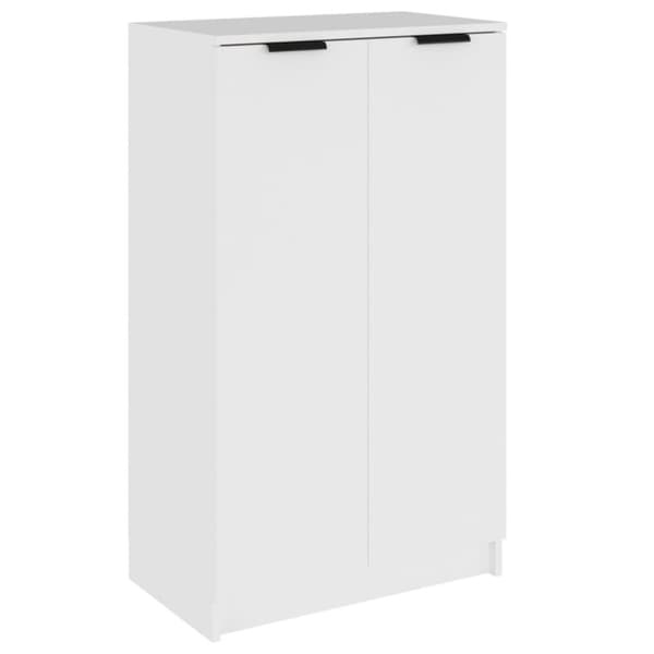 vidaXL Kenkäkaappi valkoinen 59x35x100 cm tekninen puu -  Kenkähyllyt & -telineet