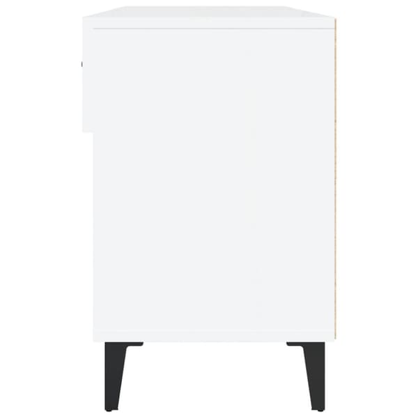 vidaXL Kenkäkaappi korkeakiilto valkoinen 102x35x55 cm tekninen puu -  Kenkähyllyt & -telineet