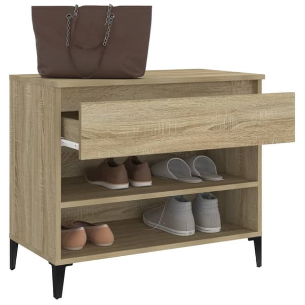 vidaXL skoreol 70x36x60 cm konstrueret træ sonoma-eg -  Skoopbevaring