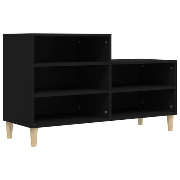 vidaXL Kenkäkaappi musta 102x36x60 cm tekninen puu -  Kenkähyllyt & -telineet