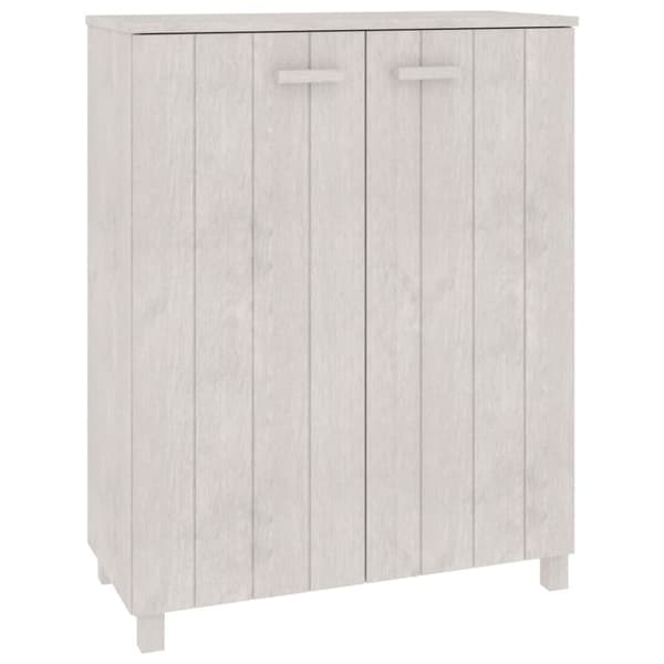 vidaXL skoskab HAMAR 85x40x108 cm massivt fyrretræ hvid -  Skoopbevaring