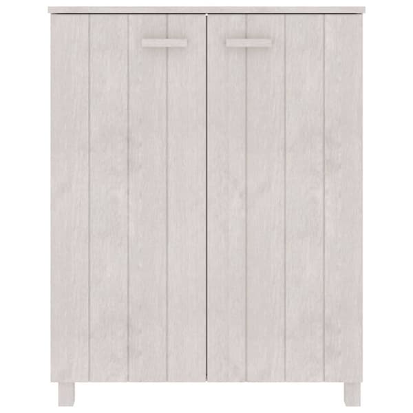 vidaXL skoskab HAMAR 85x40x108 cm massivt fyrretræ hvid -  Skoopbevaring