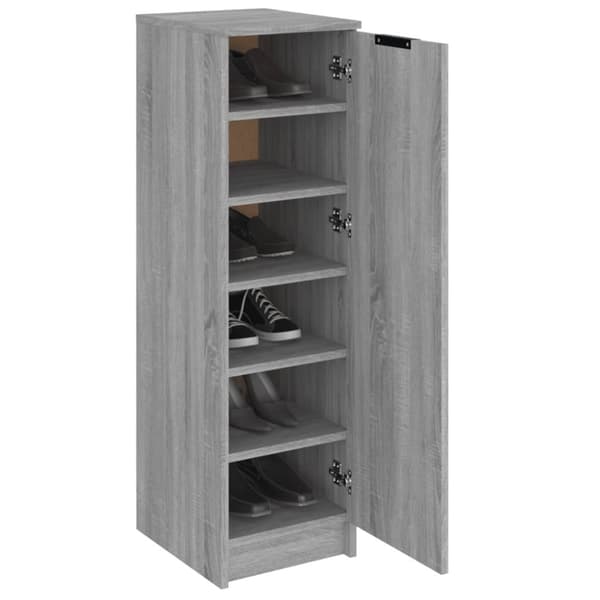 vidaXL skoskab 30x35x100 cm konstrueret træ grå sonoma-eg -  Skoopbevaring