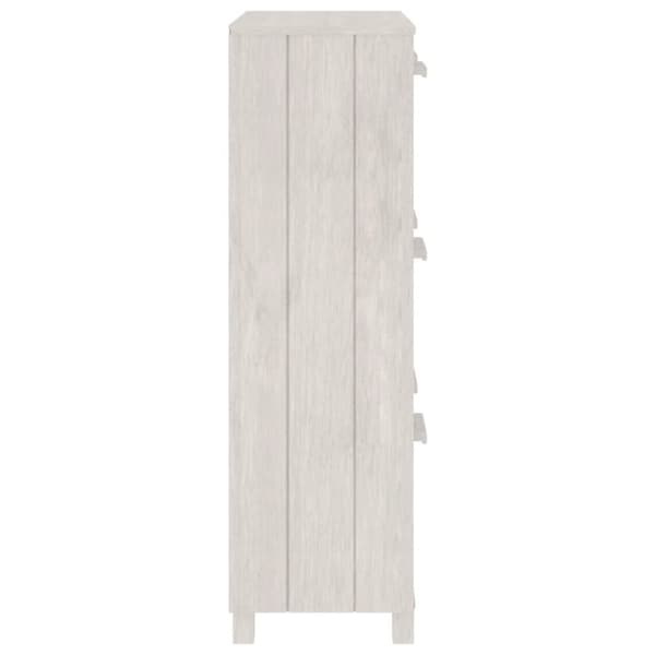 vidaXL Skoskåp HAMAR vit 59,5x35x117 cm massiv furu -  Skoställ & skohyllor