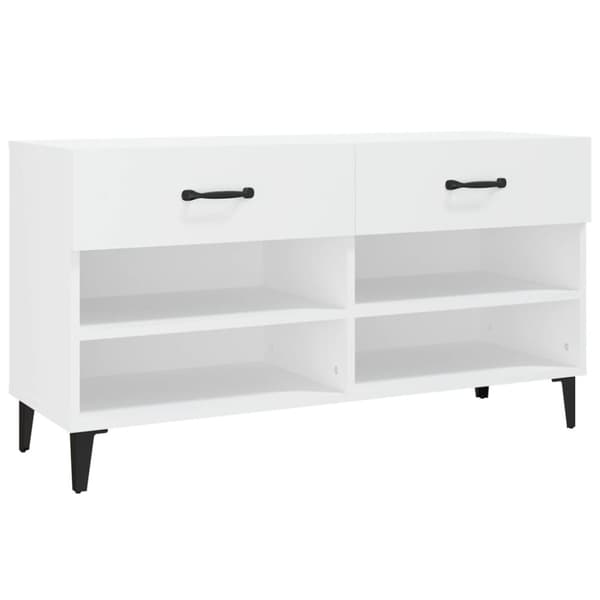 vidaXL Skoskåp vit 102x35x55 cm konstruerat trä -  Skoställ & skohyllor