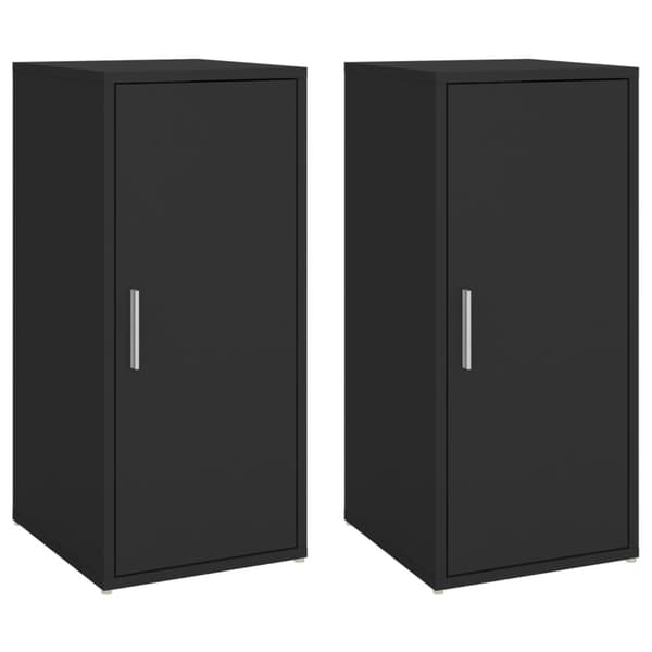 vidaXL skoskabe 2 stk. 32x35x70 cm konstrueret træ sort - Skoopbevaring