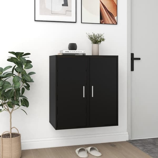 vidaXL skoskabe 2 stk. 32x35x70 cm konstrueret træ sort - Skoopbevaring