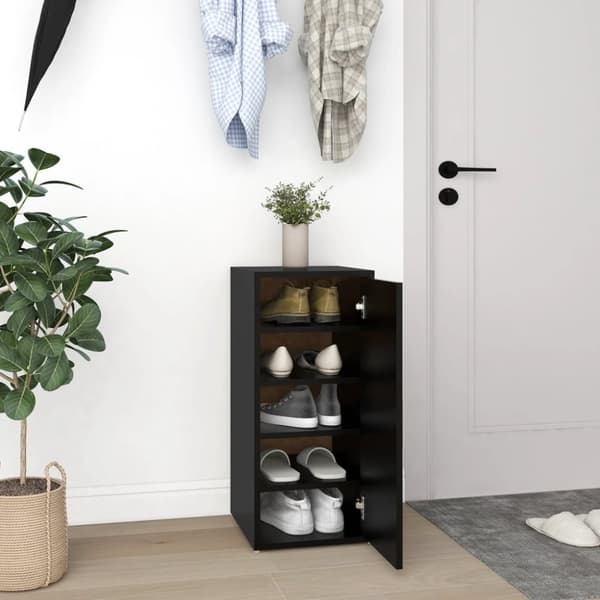vidaXL skoskabe 2 stk. 32x35x70 cm konstrueret træ sort - Skoopbevaring