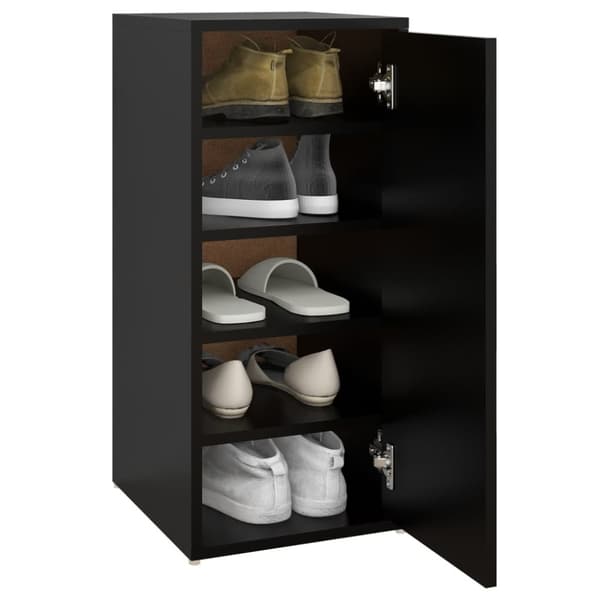 vidaXL skoskabe 2 stk. 32x35x70 cm konstrueret træ sort - Skoopbevaring
