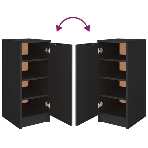vidaXL skoskab 30x35x70 cm konstrueret træ sort -  Skoopbevaring