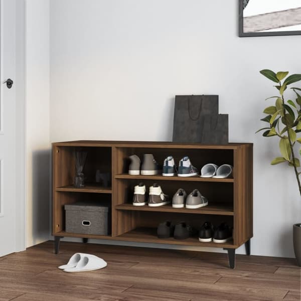 vidaXL Skoskåp brun ek 102x36x60 cm konstruerat trä -  Skoställ & skohyllor