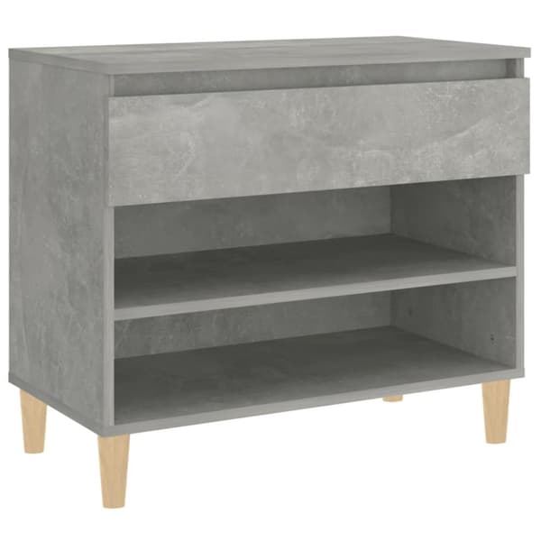 vidaXL skoreol 70x36x60 cm konstrueret træ betongrå -  Skoopbevaring