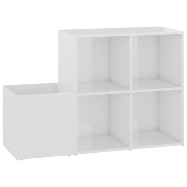 vidaXL skoskab 105x35,5x70 cm konstrueret træ hvid højglans - Skoopbevaring