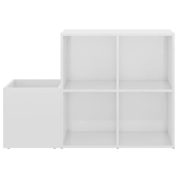 vidaXL skoskab 105x35,5x70 cm konstrueret træ hvid højglans - Skoopbevaring