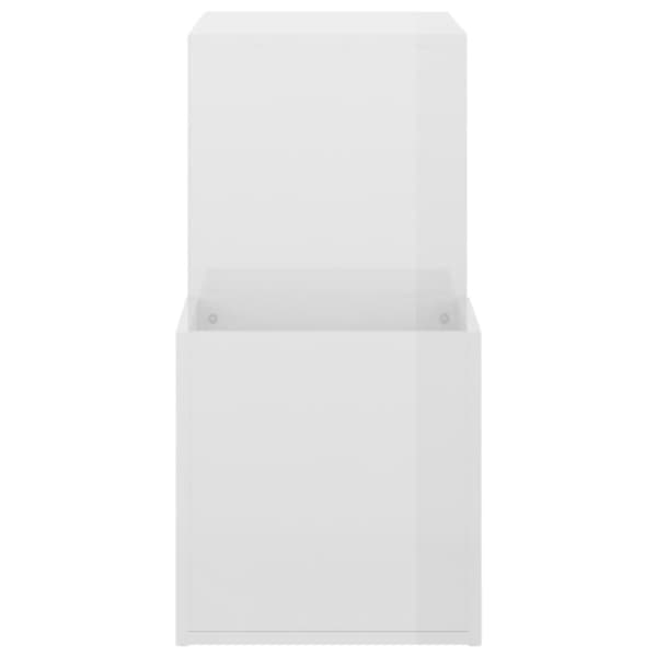 vidaXL skoskab 105x35,5x70 cm konstrueret træ hvid højglans - Skoopbevaring
