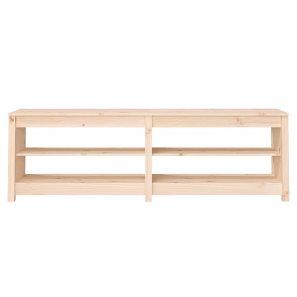 vidaXL skobænk 160x36,5x50 cm massivt fyrretræ -  Skoopbevaring