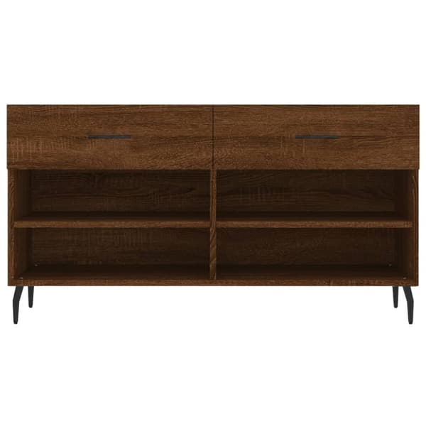 vidaXL Kenkäpenkki ruskea tammi 102x35x55 cm tekninen puu -  Kenkähyllyt & -telineet