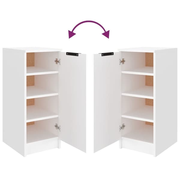 vidaXL skoskab 30x35x70 cm konstrueret træ hvid -  Skoopbevaring