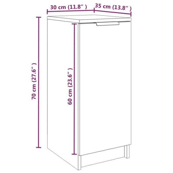 vidaXL Kenkäkaappi ruskea tammi 30x35x70 cm tekninen puu -  Kenkähyllyt & -telineet