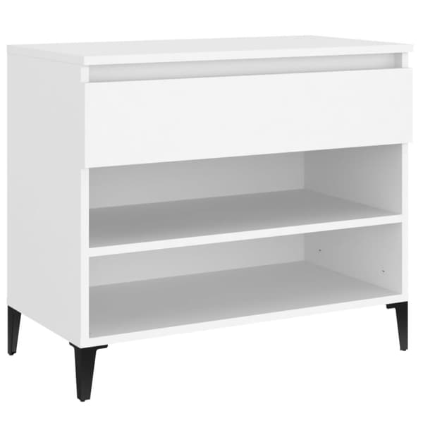 vidaXL skoreol 70x36x60 cm konstrueret træ hvid -  Skoopbevaring