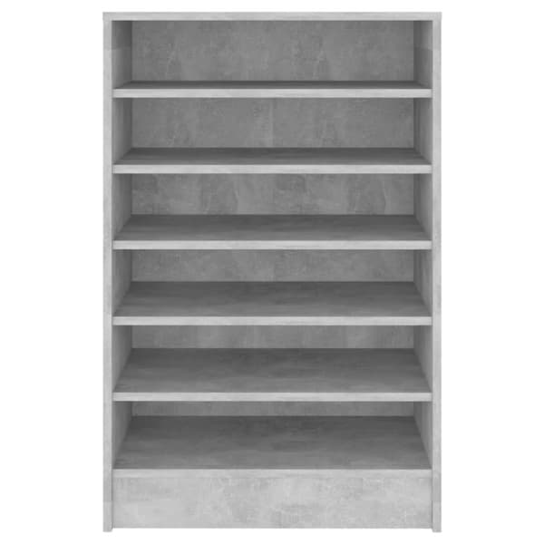 vidaXL skoskab 60x35x92 cm spånplade betongrå -  Skoopbevaring