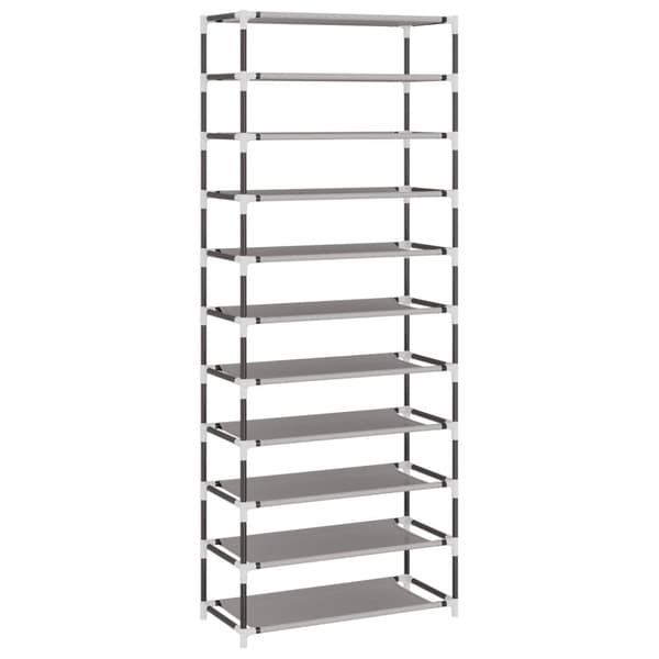 vidaXL skoskab 60x30x166 stof grå -  Skoopbevaring