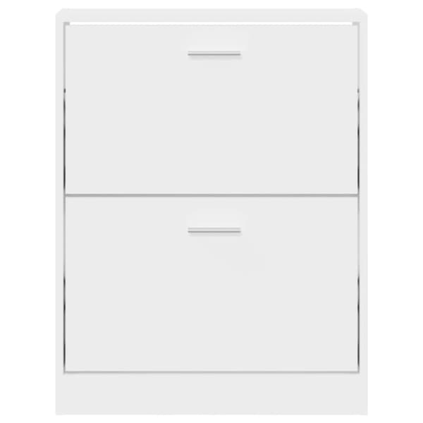 vidaXL skoskab 59x17x81 cm konstrueret træ hvid -  Skoopbevaring