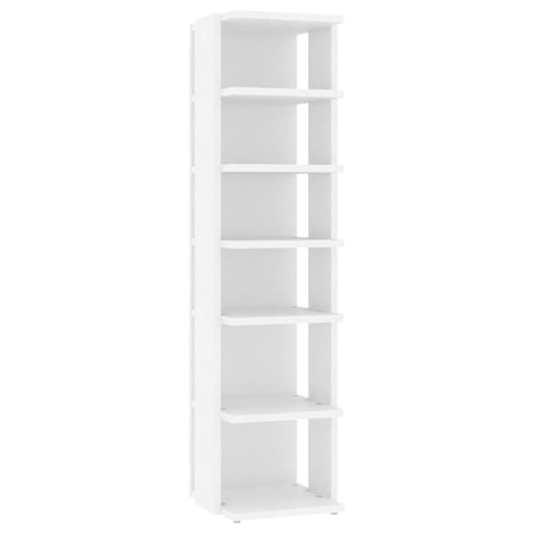 vidaXL skoskab 27,5x27x102 cm konstrueret træ hvid -  Skoopbevaring