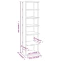 Miniatyrbillede 8 af 9: vidaXL skoskab 27,5x27x102 cm konstrueret træ hvid -  Skoopbevaring