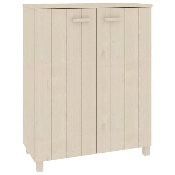 vidaXL skoskab HAMAR 85x40x108 cm massivt fyrretræ honningbrun -  Skoopbevaring