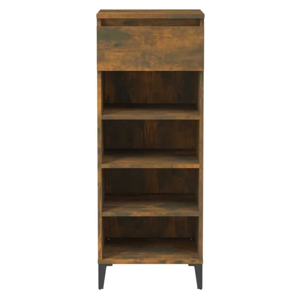 vidaXL Skohylla rökfärgad ek 40x36x105 cm konstruerat trä -  Skoställ & skohyllor