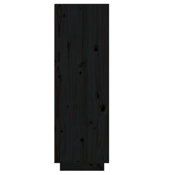 vidaXL skoreol 34x30x105 cm massivt fyrretræ sort -  Skoopbevaring