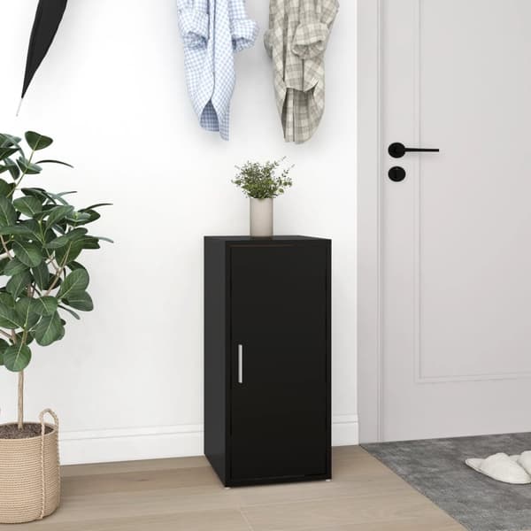 vidaXL skoskab 32x35x70 cm spånplade sort -  Skoopbevaring