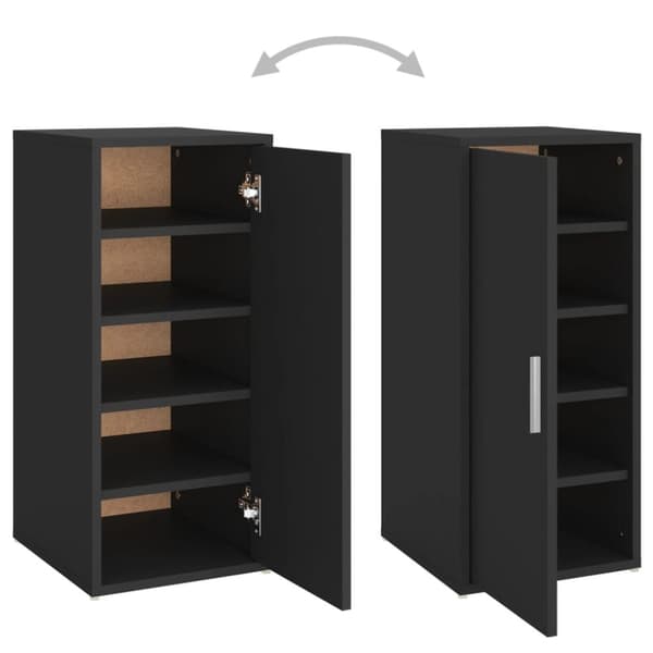 vidaXL skoskab 32x35x70 cm spånplade sort -  Skoopbevaring