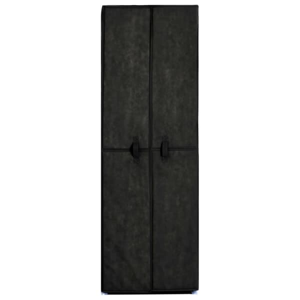 vidaXL skoskab 60 x 30 x 166 cm stof sort -  Skoopbevaring