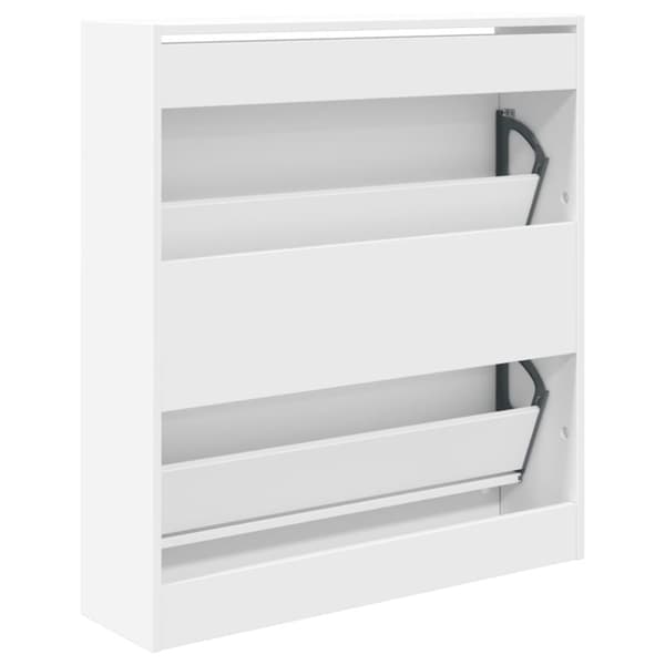 vidaXL Kenkäkaappi valkoinen 80x21x87,5 cm tekninen puu -  Kenkähyllyt & -telineet