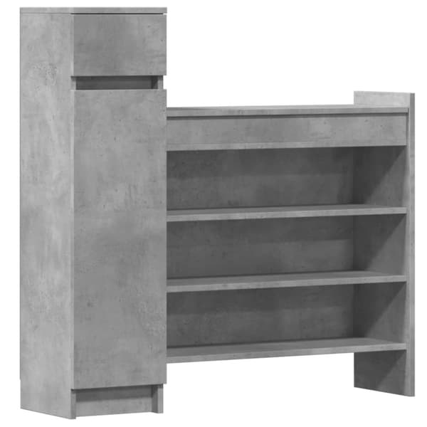 vidaXL skoreol 100,5x28x100 cm konstrueret træ betongrå -  Skoopbevaring