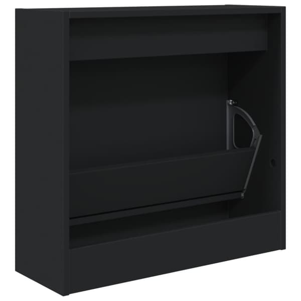 vidaXL skoreol 60x21x57 cm konstrueret træ sort - Skoopbevaring