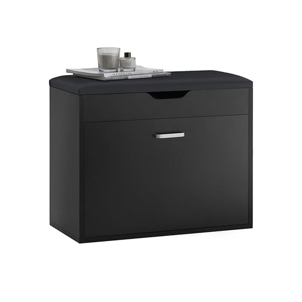 Rootz Skobænk med opbevaring - Skovipper - Siddende kommode - Pladsbesparende design - Skjult rum - Komfortabel sædehynde - 60 cm x 50 cm x 30 cm