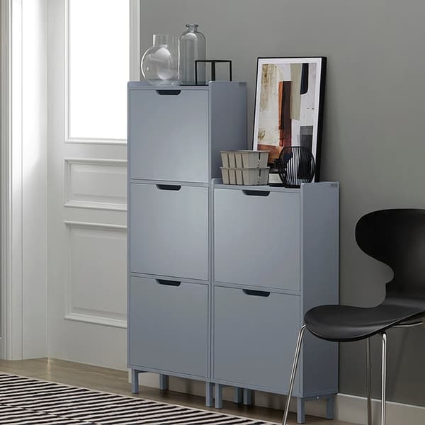 Rootz skovippeskab - Skoopbevaringsorganisator - Skokommode - Pladsbesparende design - Alsidig opbevaring - Forbedret stabilitet - Lysegrå - 50 cm x 1