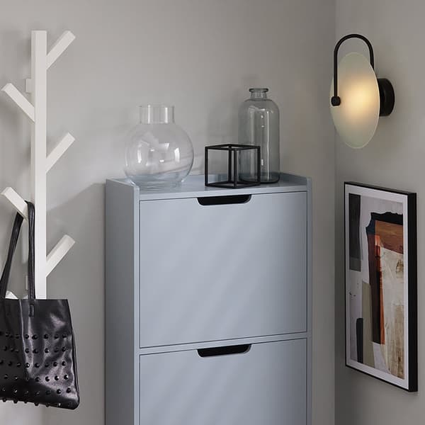Rootz skovippeskab - Skoopbevaringsorganisator - Skokommode - Pladsbesparende design - Alsidig opbevaring - Forbedret stabilitet - Lysegrå - 50 cm x 1