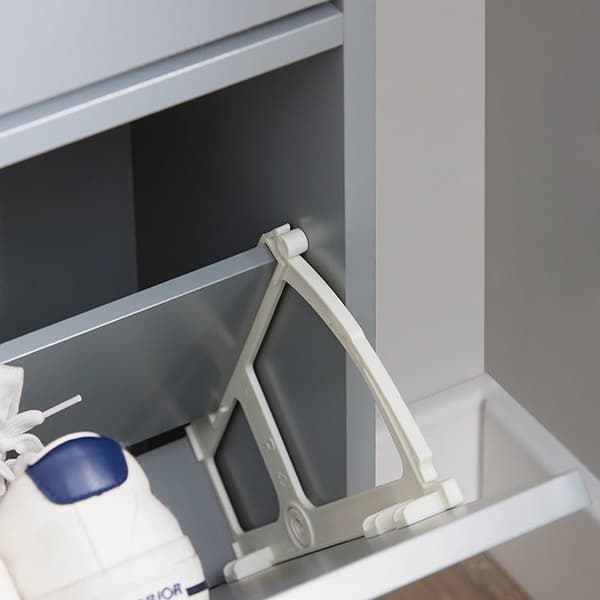 Rootz skovippeskab - Skoopbevaringsorganisator - Skokommode - Pladsbesparende design - Alsidig opbevaring - Forbedret stabilitet - Lysegrå - 50 cm x 1