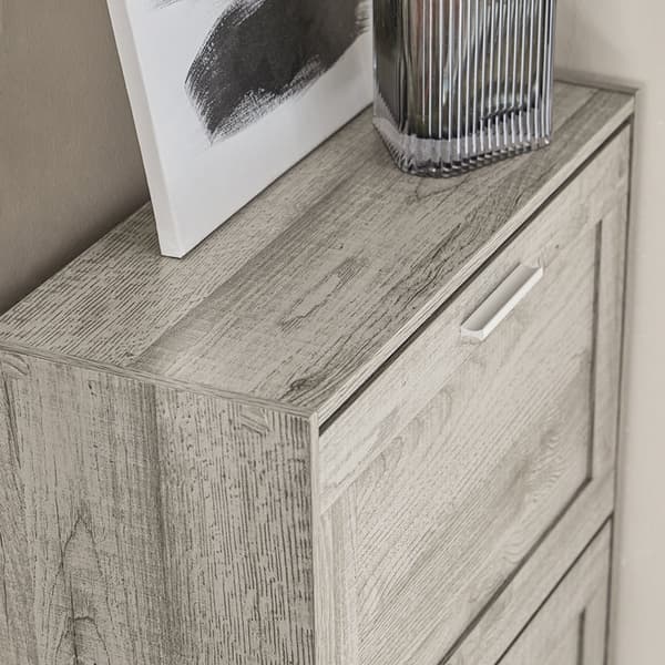 Rootz skoskab med vippelås - Skoopbevaring - Skoopbevaring - Vægsikker - Multifunktionel topplade - 60 cm x 79 cm x 23 cm