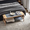 Pikkukuva 4 / 10: Rootz-kenkäpenkki säilytystilalla - Sisääntulopenkki - Sänkypenkki - Helppo koota - Kestävä - Ympäristöystävällinen - 110cm x 46cm x 37cm