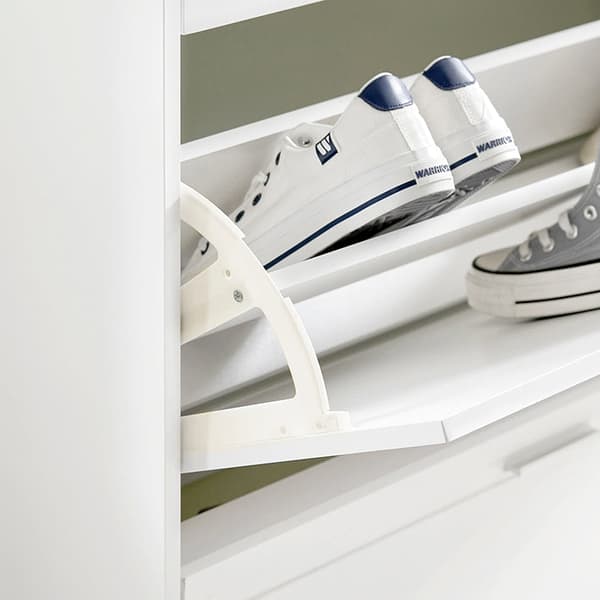 Rootz Shoe Cabinet Tipper - Skoförvaring - Skoorganisator - Kompakt design - Mångsidig förvaring - Slitstark MDF & PB Material - 120cm x 111cm x 26cm